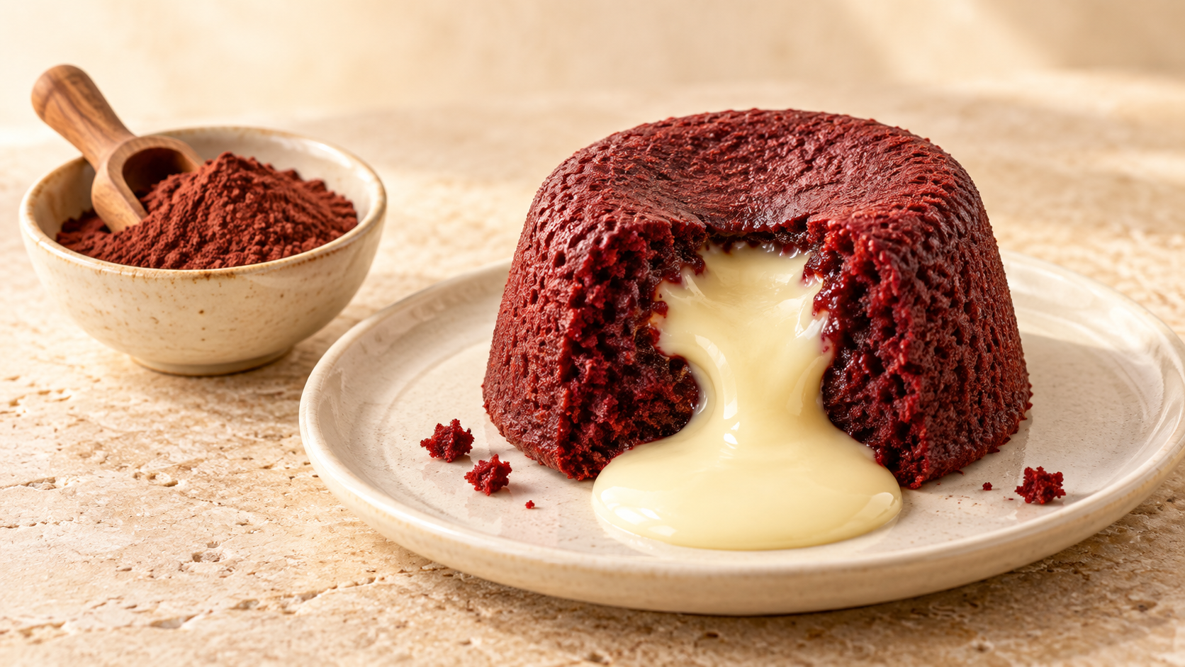 Red Velvet Lava Cake Premix for commercial food production
